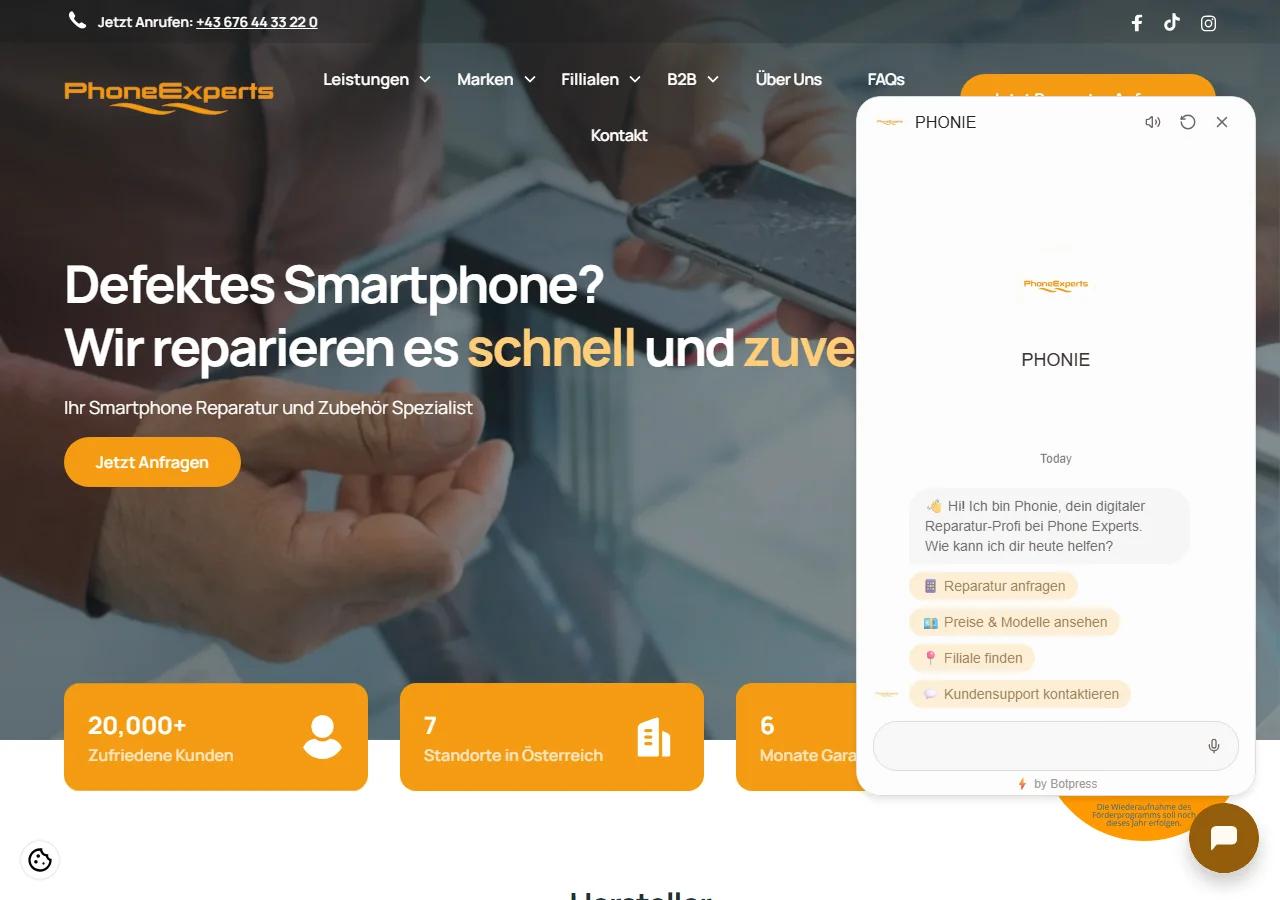 Support-Chatbot für Phone Experts